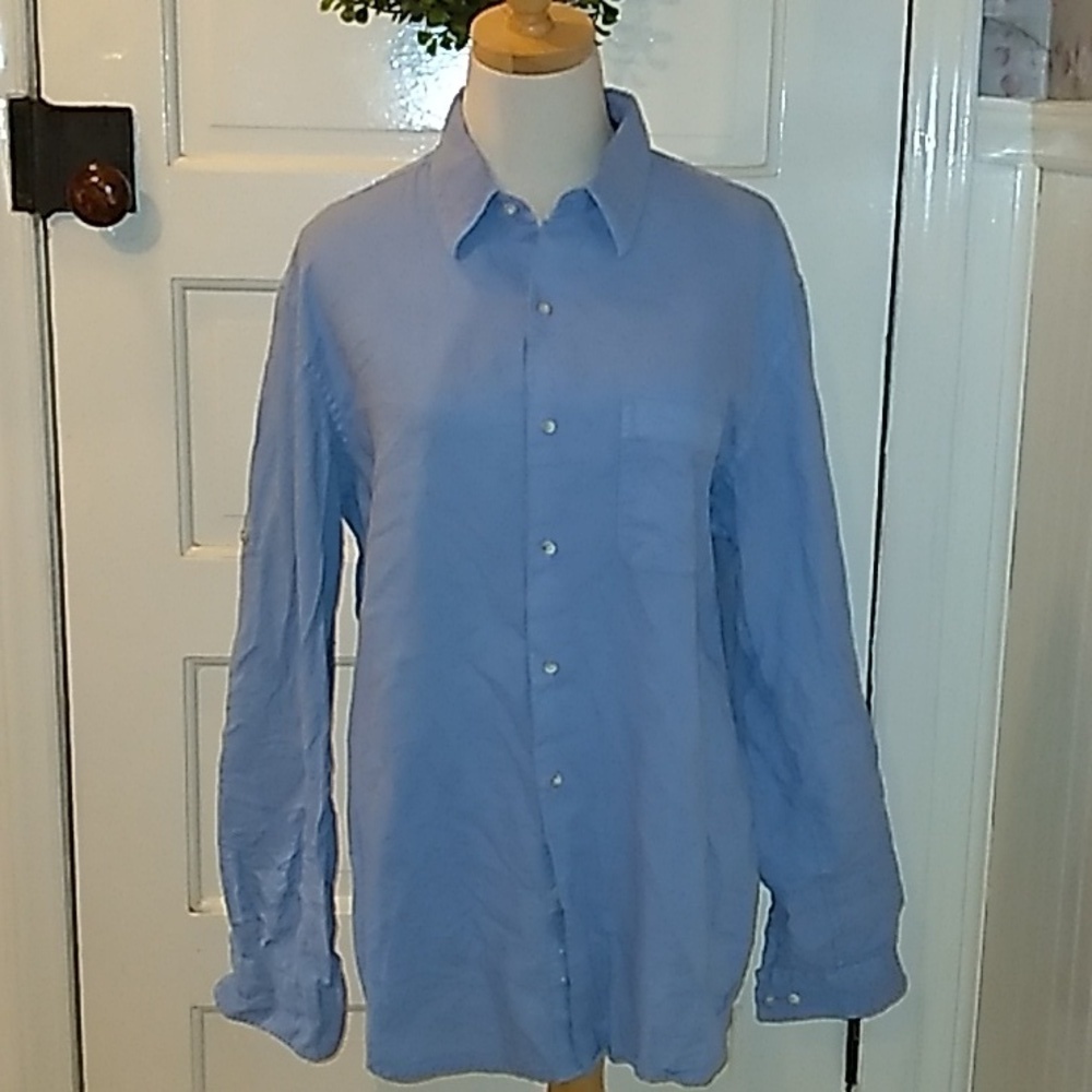 Tasso Elba Island linen blend large button down casual shirt